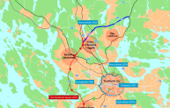 Stockholm cross connections map